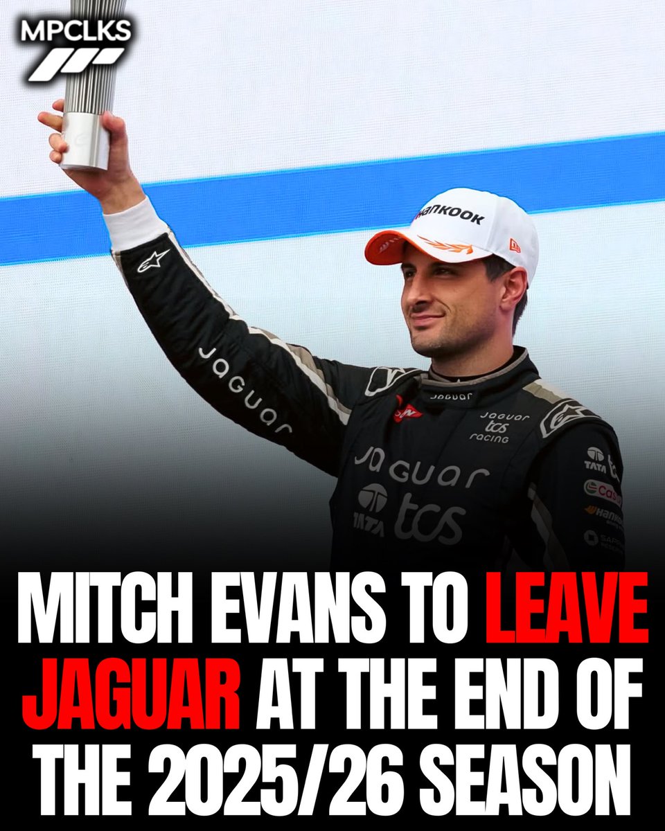 MotorspoClicks's tweet image. 🚨BREAKING: Mitch Evans will leave Jaguar TCS at the end of this Formula E season.

His plans for the future will be announced in the coming months.

#Formulae #Evans #Jaguar