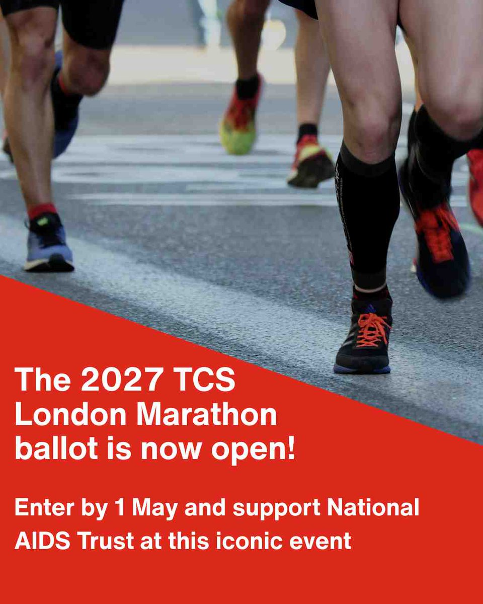 NAT_AIDS_Trust's tweet image. Feeling inspired by the London Marathon? Enter the ballot to run for National AIDS Trust next year🏅

Register by Friday 1 May: ow.ly/SHns50YQAHA

Join #TeamNAT and fight for the rights of everyone living with and affected by #HIV.