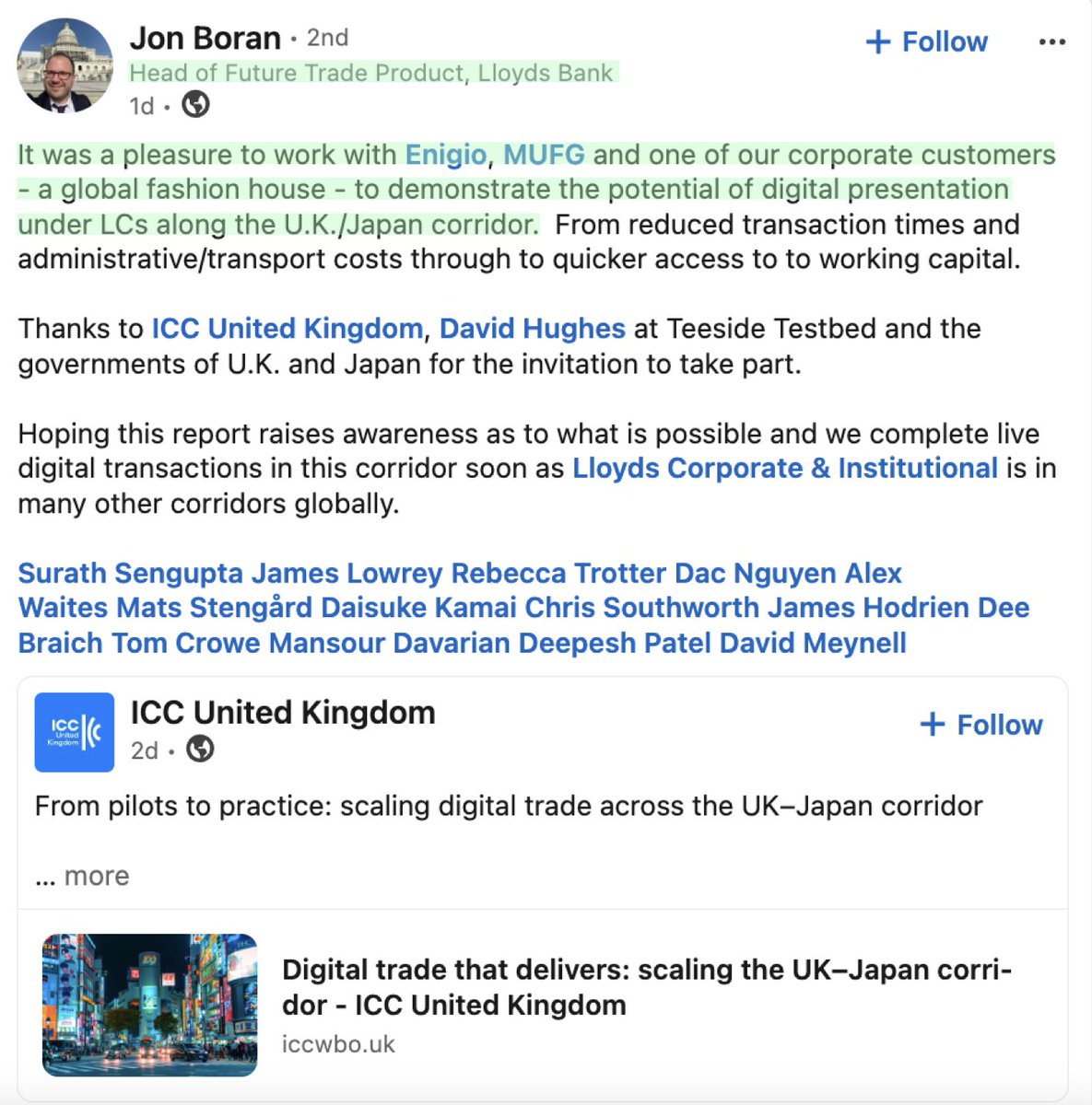 🚨Seems $XDC has bagged another giant

As we know Enigio has been XDC's leading application for institutions to begin using digital trade

We've already seen users like

• Lloyds
• JP Morgan
• Maersk

🔥Now the #1 Japanese bank, MUFG joins the fun!

In this recent partnership,