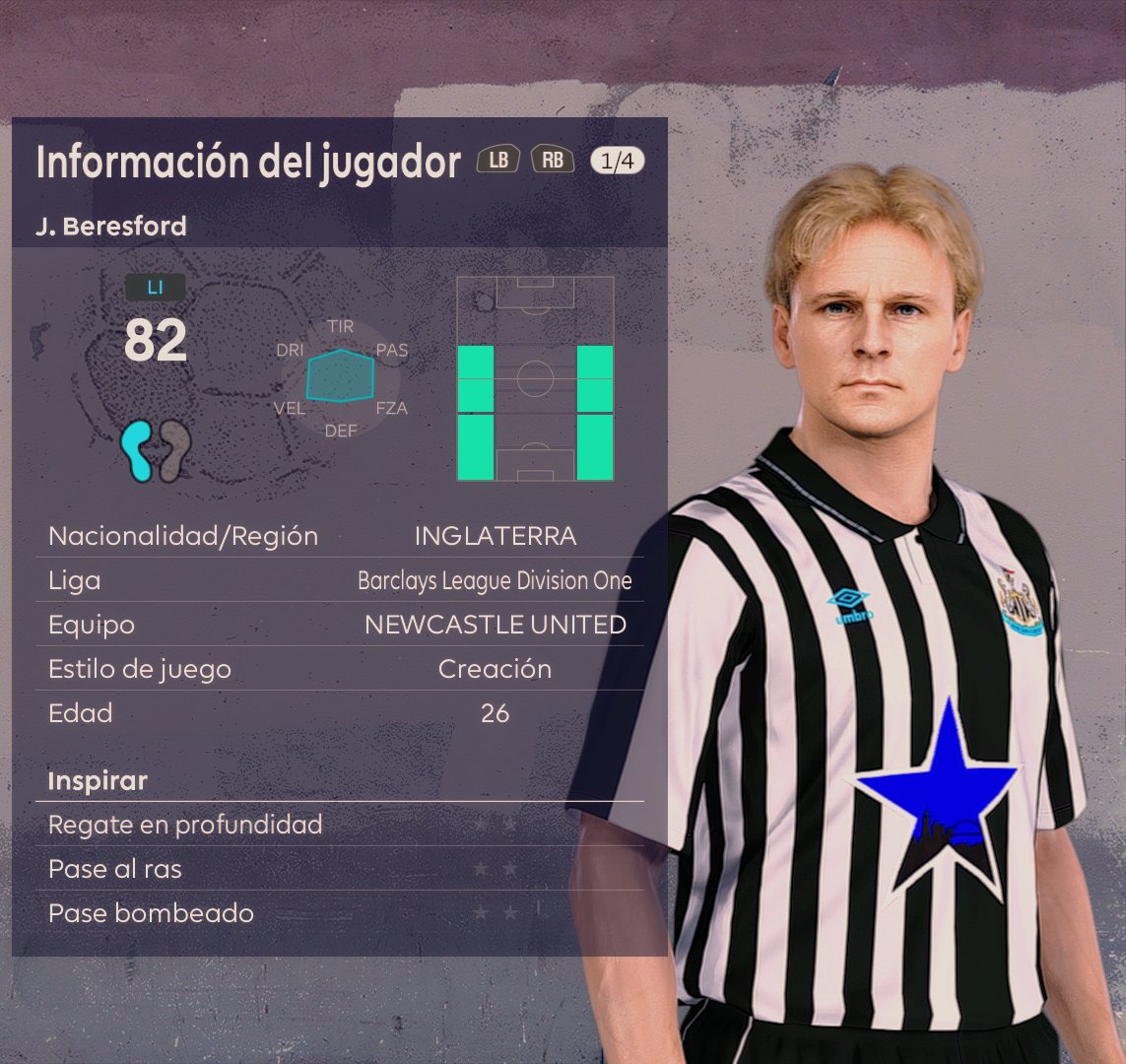 gordoumbanda's tweet image. John Beresford
Newcastle United 1992/93
solo en @PESCLASICO para #eFootballPES2021 PC