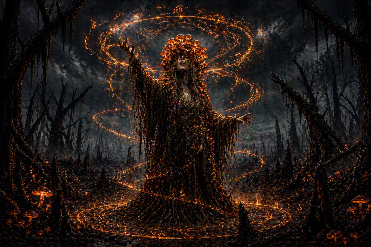 OneManIndie2020's tweet photo. The Witchlamp Coven are a mysterious group of women connected to the hidden energies of The Bitter Morass! It's unclear how, or WHO, they serve, but the Witchlamps are fully committed.
#worlbuilding #creaturelore #ttrpg #dndhomebrew https://t.co/pGNY27mvQn