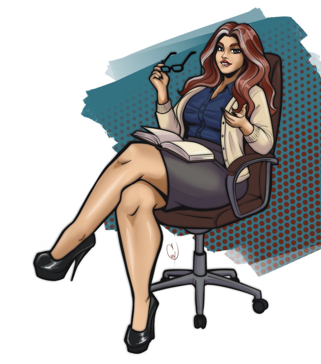 EvanSnake_Mex's tweet photo. Miss Raquel #pinupdrawing sexy teacher https://t.co/AhhPnpDNeh