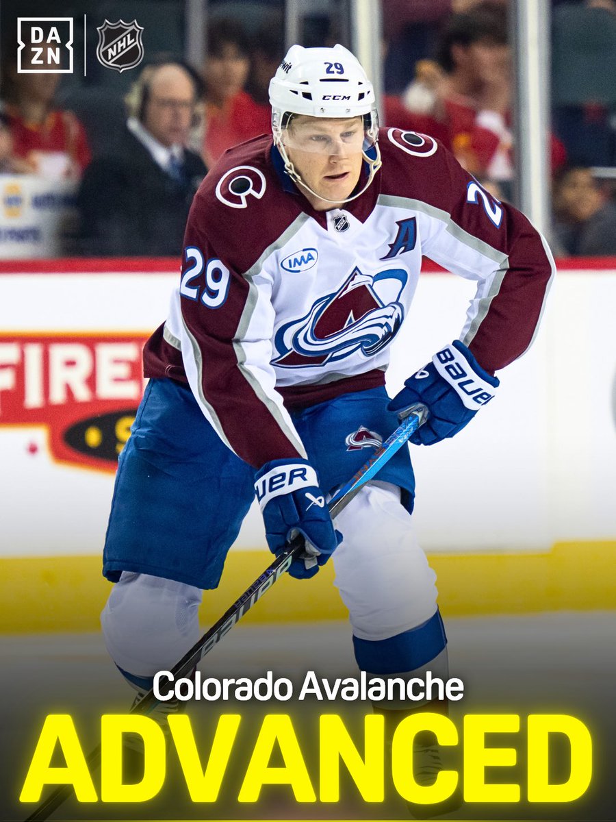 DAZN's tweet image. Nathan MacKinnon and Avalanche sweep the Kings in Round 1 👏

#NHLonDAZN | #Avalanche | #NHL