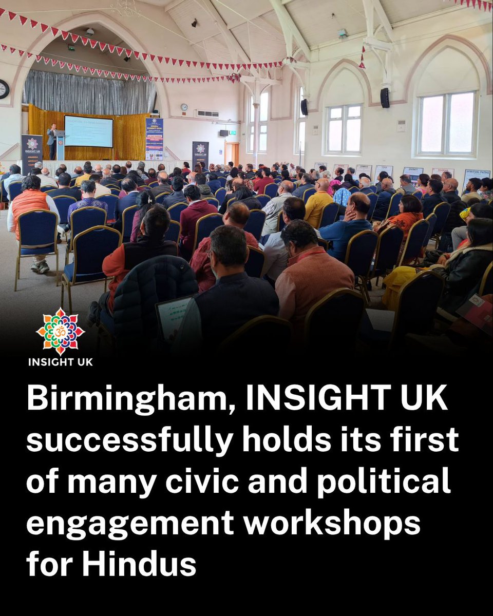 INSIGHTUK2's tweet photo. INSIGHT UK successfully holds its first of many civic and political engagement workshops for Hindus in Birmingham.

One of many workshops designed to inspire and guide Hindus in the Poltical and Civic landscape

From April to September, we’re hosting such workshops across the UK to help Hindus step into civic and political engagement with confidence and purpose.

Your voice matters, now more than ever.
#BritishHindus 

📍 Coming to a town near you

🔗 https://t.co/CABnmBwvCQ

📩 info@insightuk.org