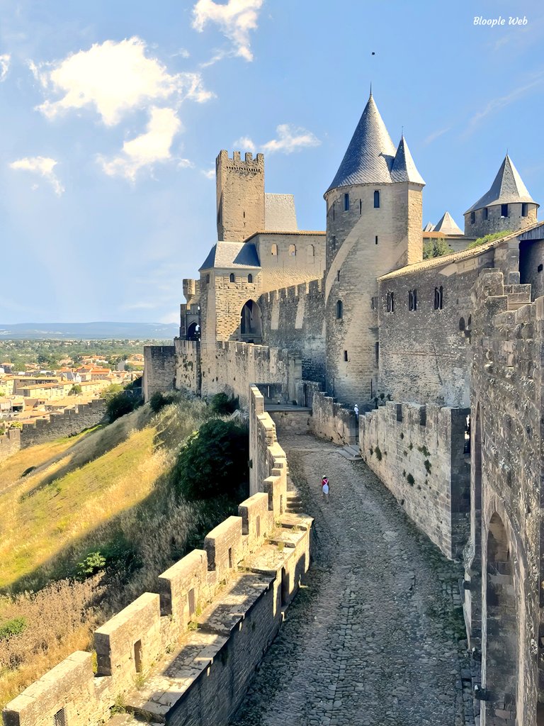 tsEmma15's tweet image. The Cité de Carcassonne in #France is a place that looks straight out of a fairy tale. Its double walls, 52 towers, and unforgettable atmosphere are sure to enchant. The Count's #castle, visible in the photo, is a "fortress within a fortress," the last line of defense.
#Medieval