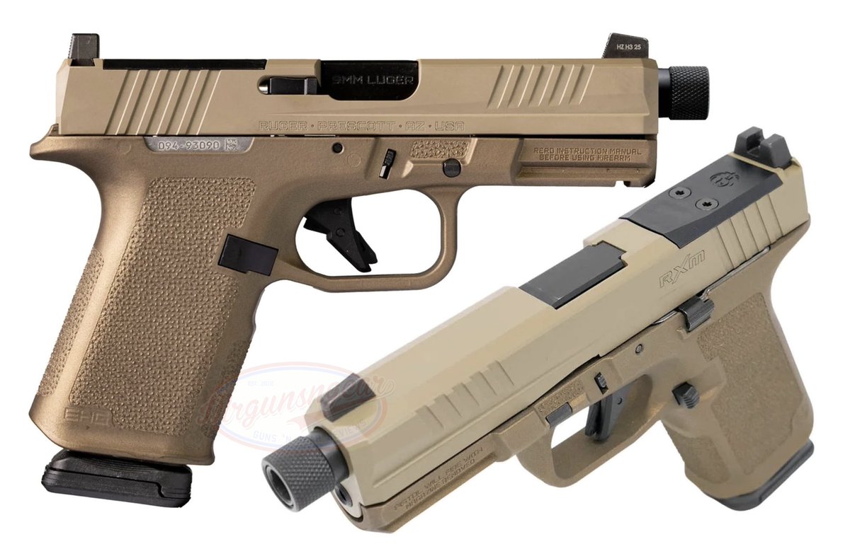 Mrgunsngear's tweet image. Ruger optics ready 15+1 Glock parts/mag compatible RXM with Magpul frame, CHF threaded barrel, FDE finish, chassis system, and tritium front sight for $475 currently here: mrgunsngear.org/4eL44RG

Review of the base gun is up on teh channel🦅 

#glock #ruger #RXM #magpul