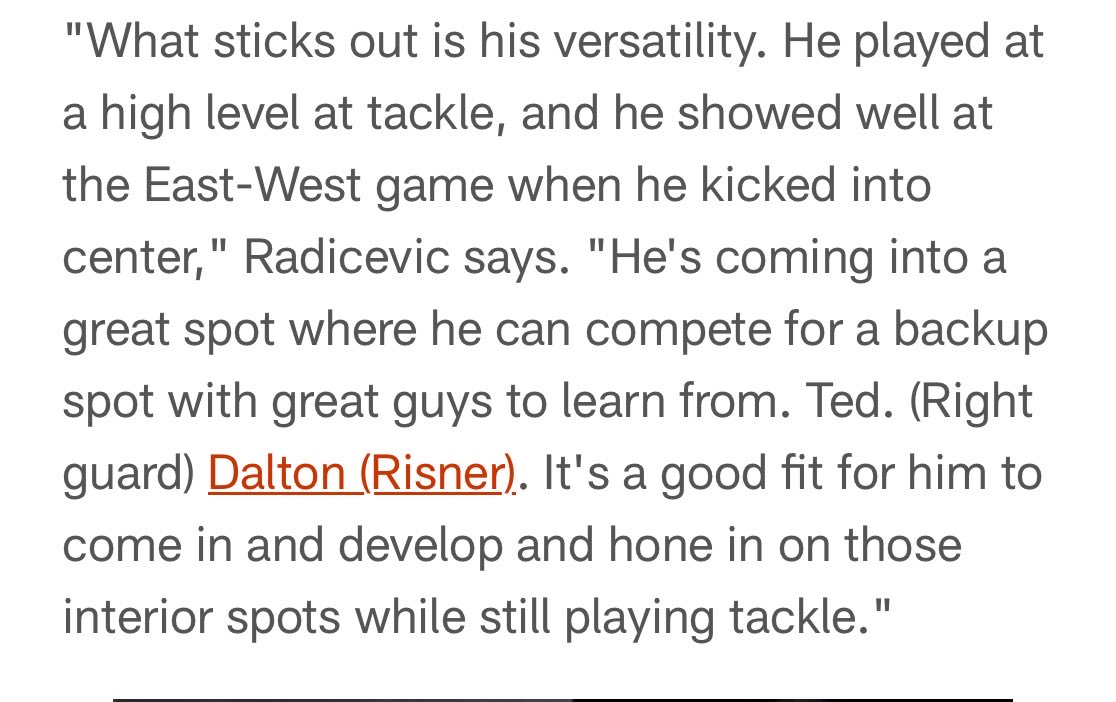 codiki's tweet image. As Brugler once coined OL with wrestling background is like catnip for OL coaches. 

Looks like Brain Parker is the do it all backup he’ll train as Swing OT and be ready to back up in the interior. He’s the 6th man on the OL. 

Local kid that knows the #Bengals and this city