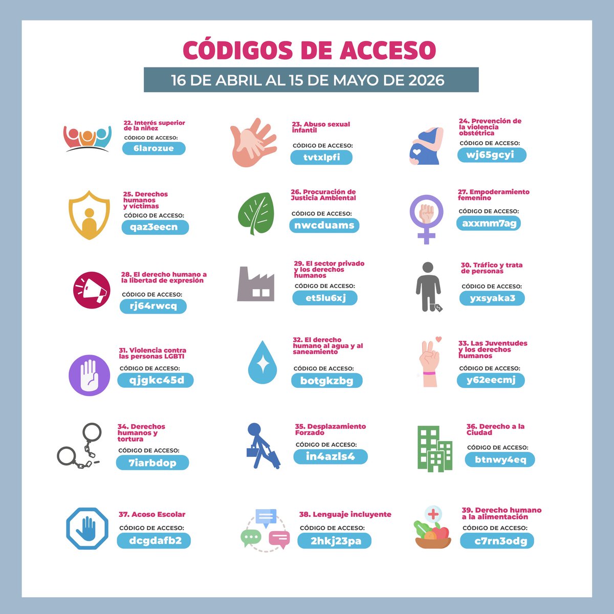 CEDHJ's tweet photo. La #CEDHJ pone a tu disposición cursos virtuales gratuitos 💻✨, diseñados para promover una cultura de respeto, inclusión y dignidad para todas las personas.

🔎 Consulta el catálogo, elige tu curso e ingresa el código de acceso para comenzar ⬇️
https://t.co/a9zUN3wdJK https://t.co/RmXeFtWkHf