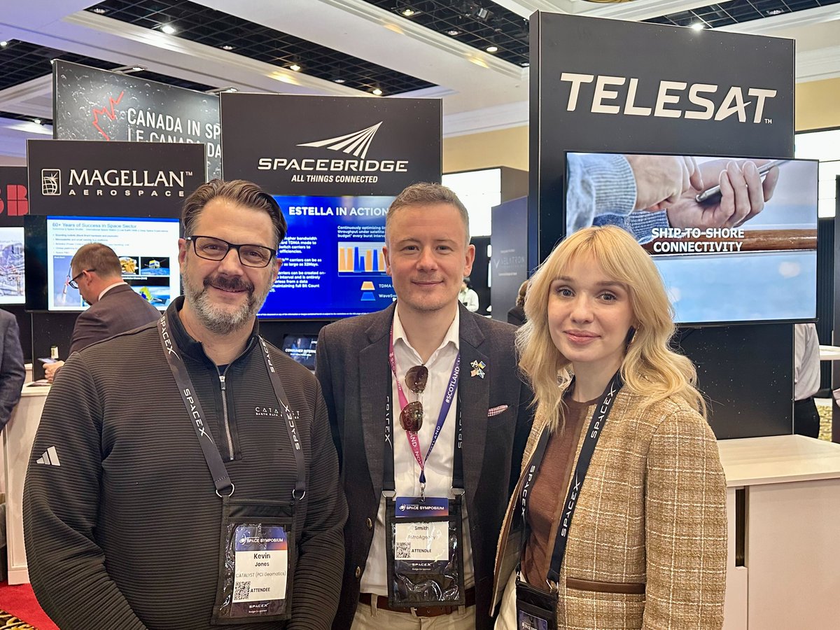 theAstroAgency's tweet photo. A couple of weeks ago, AstroAgency’s leadership and advisory team were in North America, meeting new partners and returning to Space Symposium in Colorado.
Great to see our clients speaking and exhibiting, and to connect with media and industry peers. 
#41Space #SpaceSymposium https://t.co/bjFbKNgcby