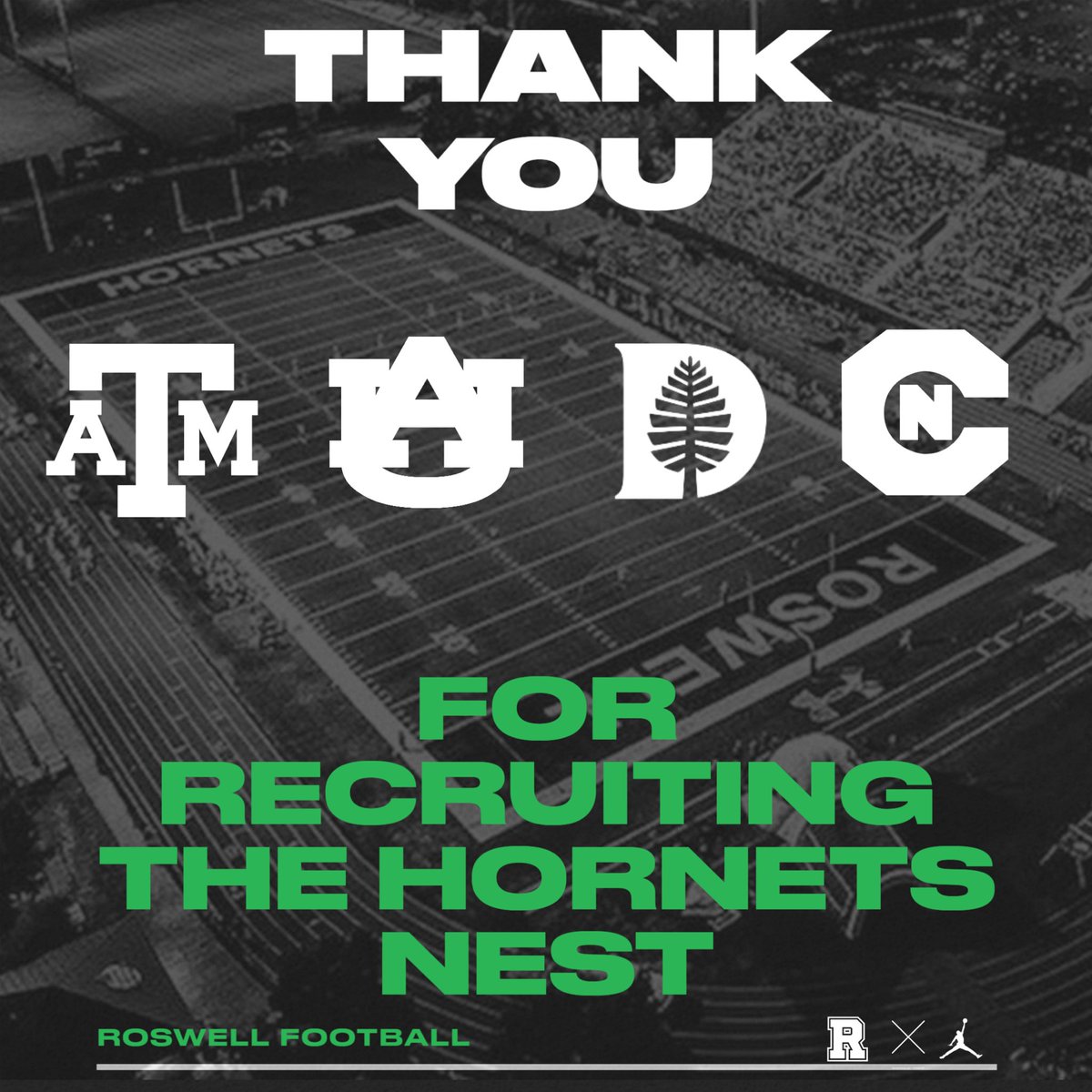 Roswell_FB's tweet photo. #Team77 would like to extend a huge shoutout to the following schools for stopping by last week to #RecruitTheNest!
#ELITE
#RoswellStrong https://t.co/2BlFNgrsAW