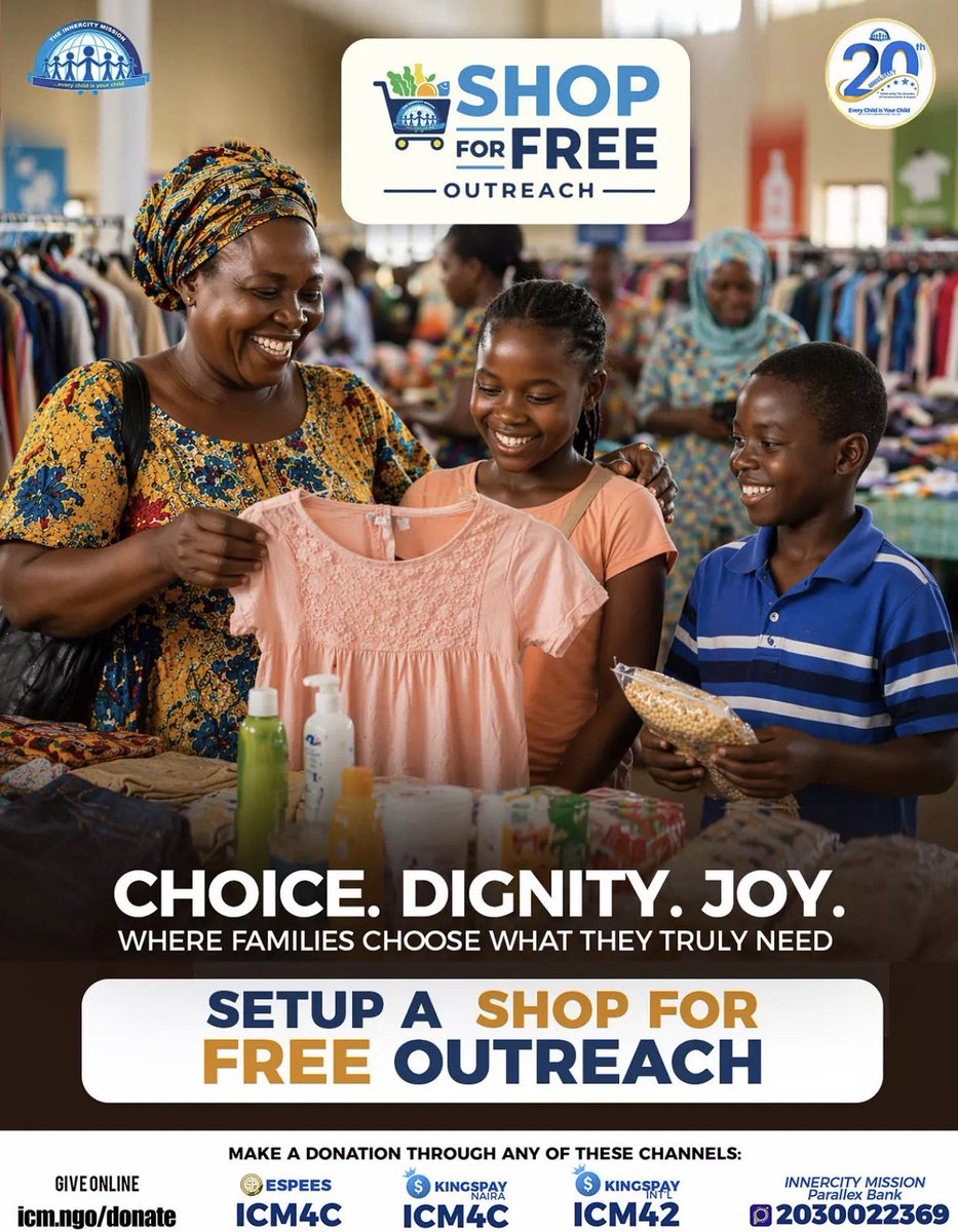 HVNGlobal's tweet photo. HAPPY NEW WEEK❤️

Be the Reason Someone Smiles Today❤️

📍 Picture this: a market where moms, dads, and children pick food, clothes, and essentials they need… and everything is 100% FREE.

That’s Shop for Free. And you can bring it to your community.

#HVN
#EveryChildisYourChild https://t.co/piYUqwPwxN