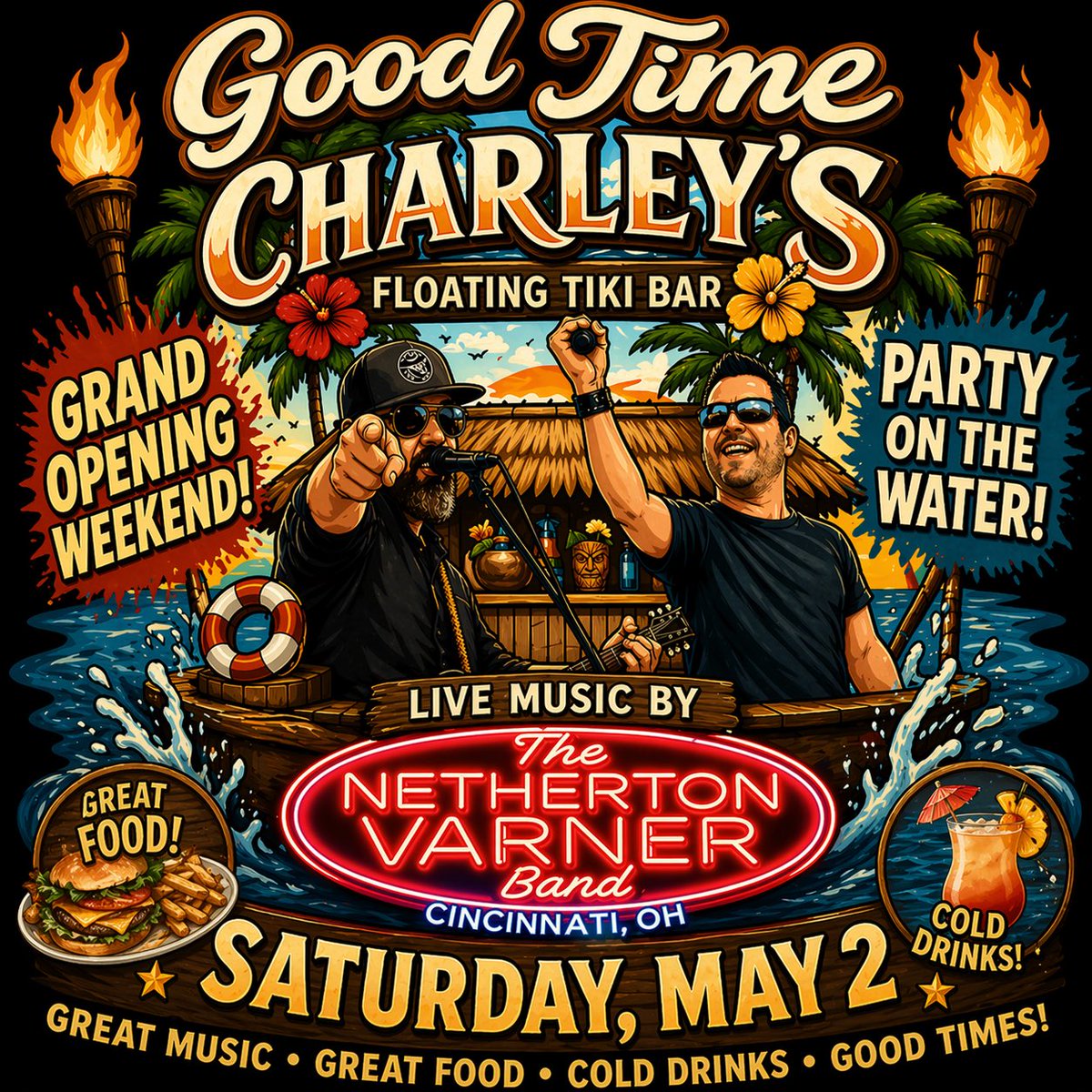 Saturday May 2 from 7-10. 
Grand Opening Weekend Fun!!