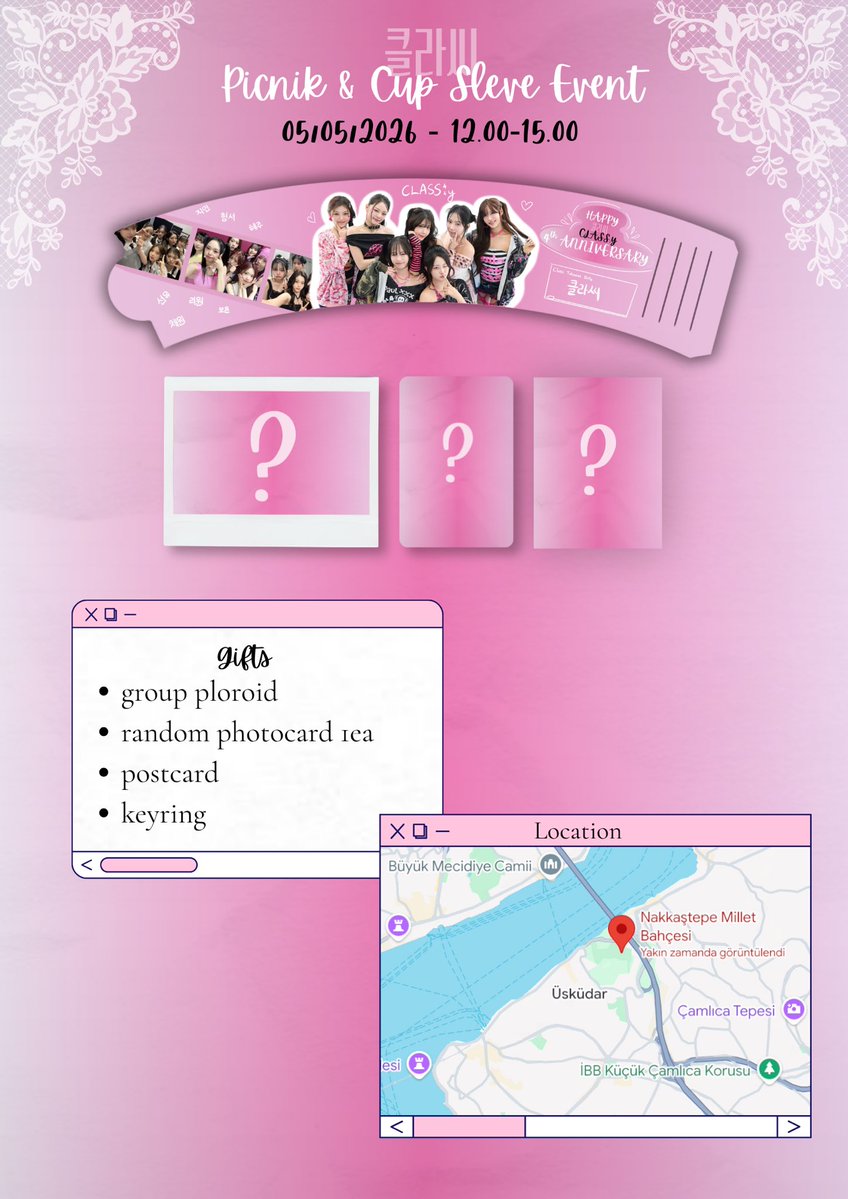 CLASS:y Picnic and Cupsleeve Event 💗

Katılmak için aşağıdaki formu doldurmanız yeterli♡

 docs.google.com/forms/d/e/1FAI…

#CLASSy #클라씨