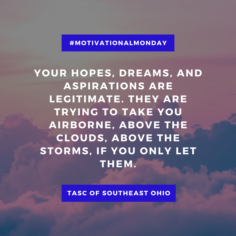 TASCofSEO's tweet photo. #MotivationalMonday Your hopes, dreams, and aspirations are legitimate. They are trying to take you airborne, above the clouds, above the storms, if you only let them. https://t.co/HLGlwI69KN