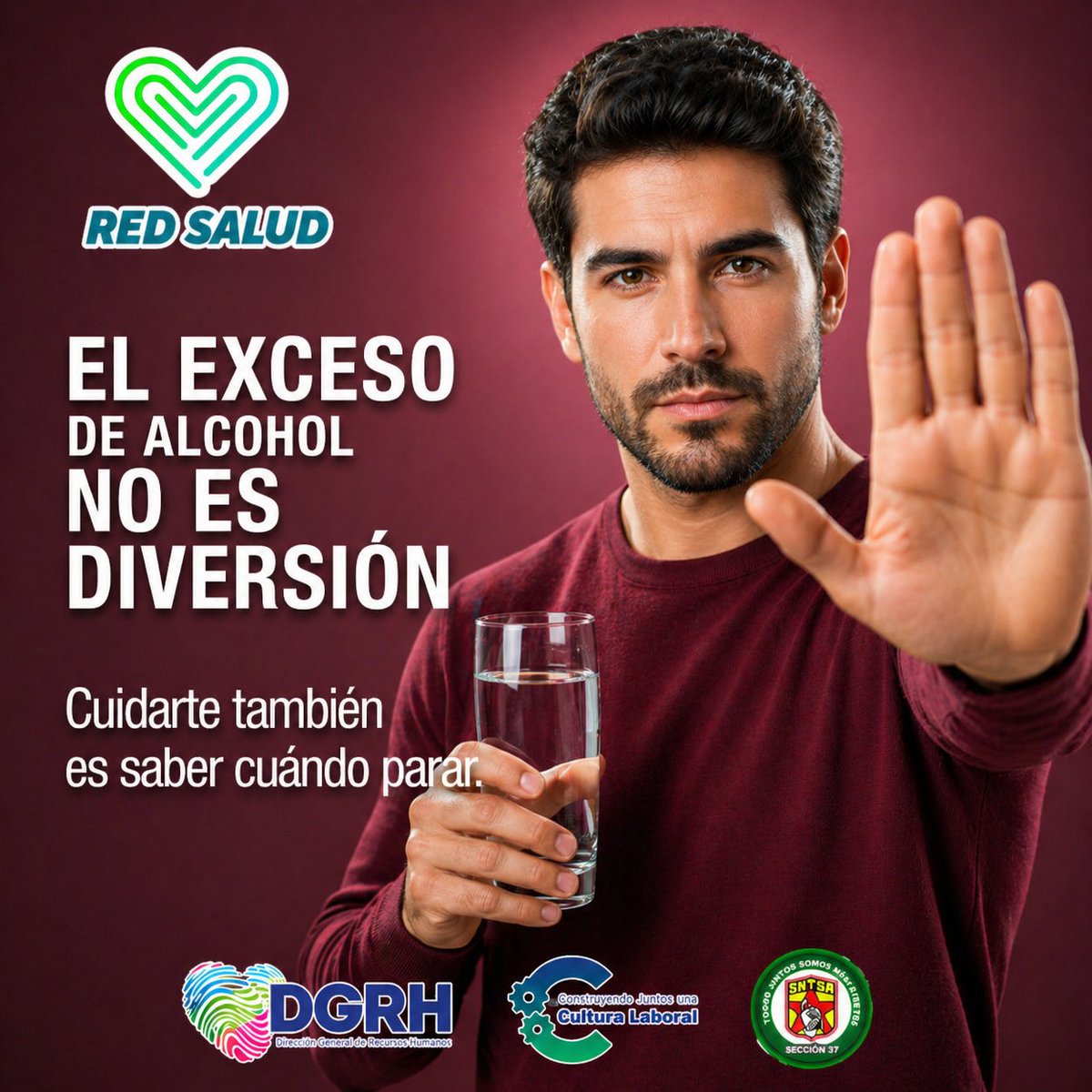 sntsa_37's tweet image. El exceso de alcohol no es diversión. 

Cuidarte también es saber cuándo parar.

#Salud #Prevención #ConsumoResponsable #Bienestar #VidaSaludable