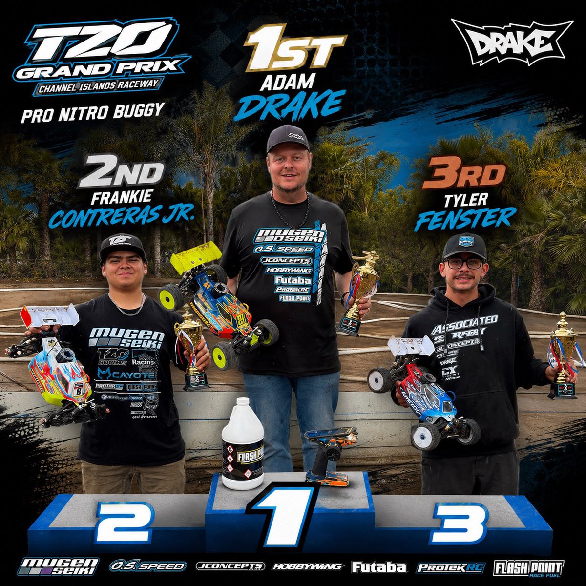 adamdrake117's tweet photo. Great weekend at Channel Islands for the TZO Grand Prix!  #drake #drakein #ad4
#MUGENSEIKI 
#OSENGINES 
#JCONCEPTS
#HOBBYWING
#FUTABA 
#PROTEKRC
#AMAINHOBBIES 
#FLASHPOINTRC 
#DARKSIDEDESIGNS
#MIP
#B21AD4
#DRAKEIN
#T10PX
#HobbywingTechnology
#stickitone
#gracing https://t.co/SVxiM4HlJf