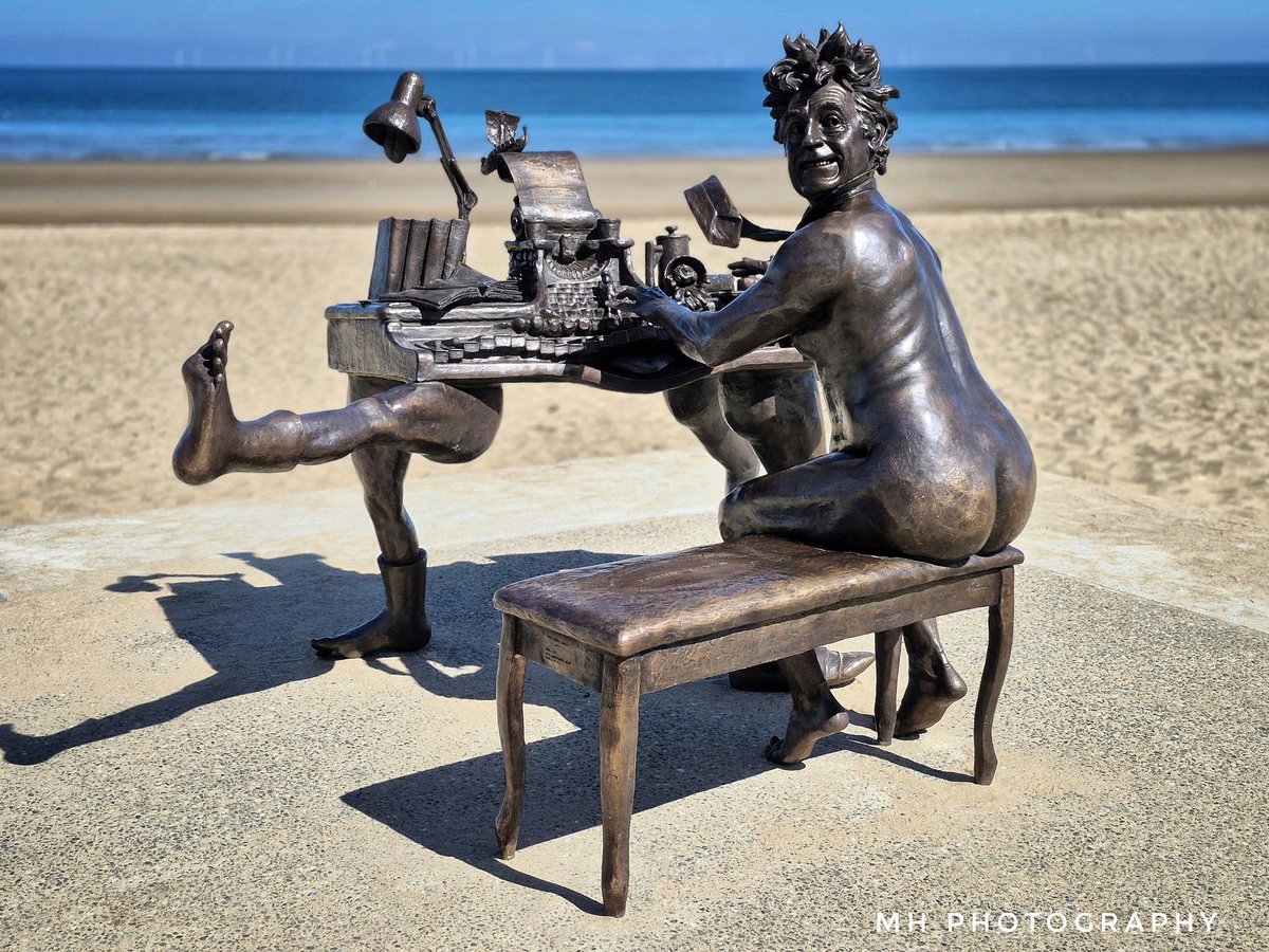Monty Python's Terry Jones statue, Colwyn Bay.