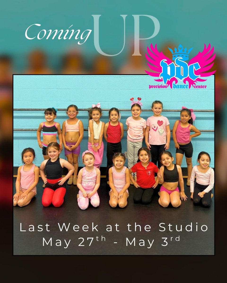 DarleneZiegler's tweet image. PDC parents!  This is our last week at the studio! Bakersfield Fox Theater rehearsals start Monday, May 4th!
#soexcited 🤩