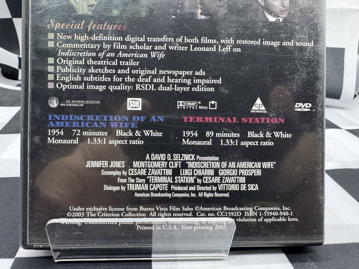 WilliamJGraham's tweet image. Check out Indiscretion of an American Wife / Terminal Station (Criterion Collection) (DVD) ebay.us/m/13d84k #eBay via @eBay 
The product is a DVD from the Criterion Collection titled "Indiscretion of an American Wife / Terminal Station." It features a melodrama sub-genre