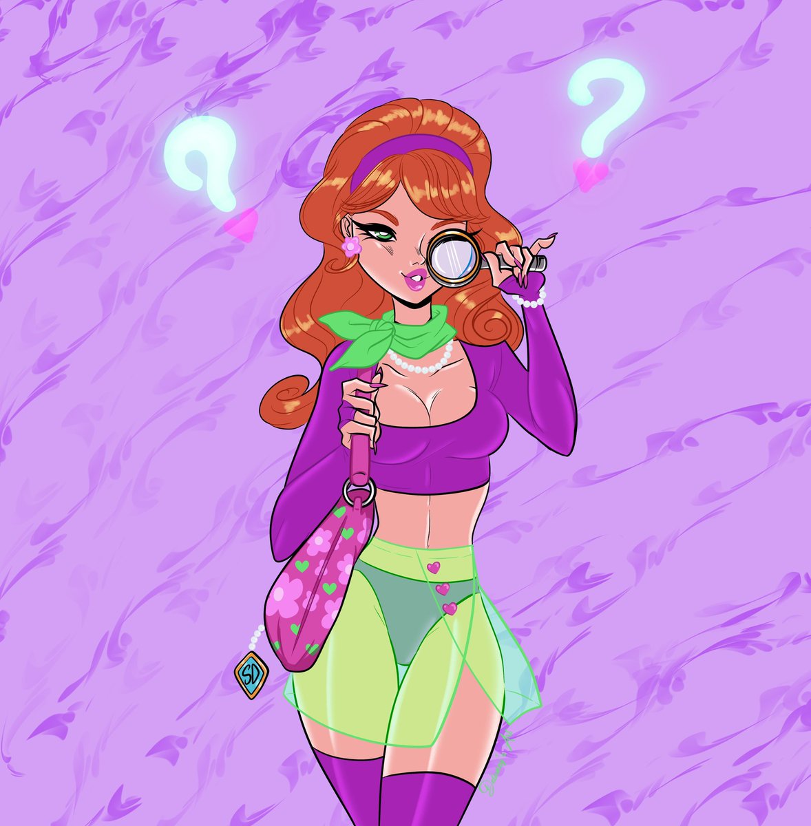 laneykiffdraws's tweet image. #scoobydoo 🖤💜💚