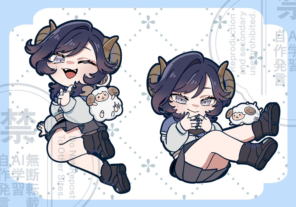 ryuto_215's tweet photo. 【お仕事🐾】
2周年おめでとうございます！🎉

夢見めい様(@Yumemi_Meii )の
新衣装ミニキャライラストを担当させていただきました！

常設で販売もされているので
ぜひチェックしてみてね👀✨ https://t.co/adc9dUwXI8