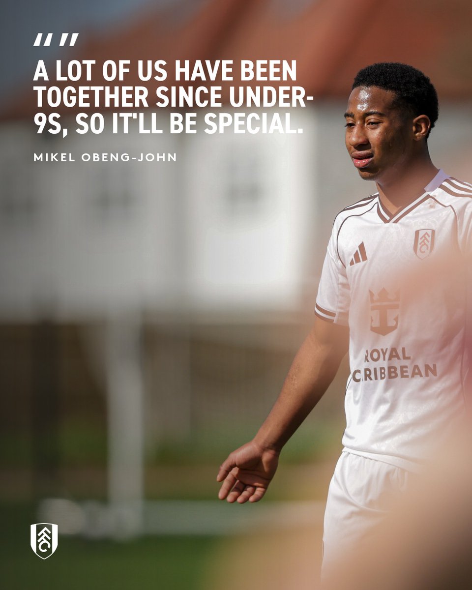 FulhamAcademy's tweet photo. Special moments. 🤍

#FFCU16s captain Mikel Obeng-John sat down to chat about this weekend's Cottage Final.