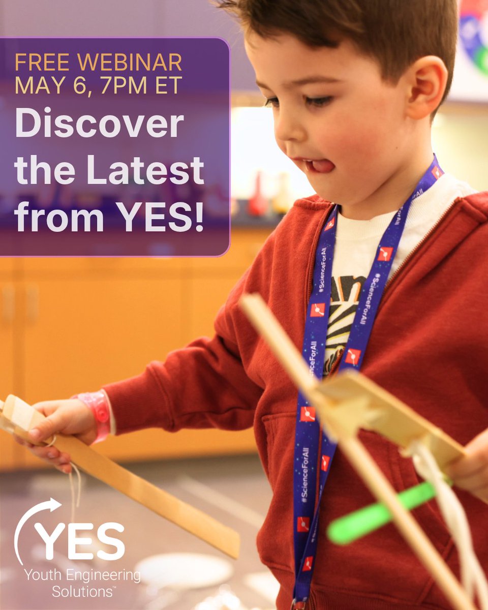 yesatmos's tweet image. Educators, are you looking for hands-on STEM activities? Join us for a free webinar to explore our latest engineering units and resources for K–8 classrooms, enrichment programs, and events.

⚙️ May 6, 7PM ET

👉 Sign up hubs.ly/Q04dywC70

#STEMEd #K12STEM #HandsOnLearning
