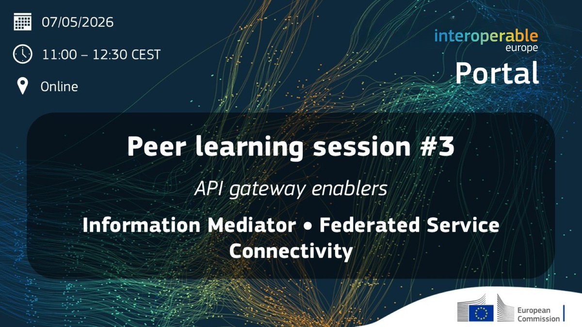 InteroperableEU's tweet image. 10 days left until the next #InteroperableEuropePortal peer-learning session!

This time, you will discover the real-life applications of two key #interoperability solutions that support secure #API management and service integration.

Register here!
👉link.europa.eu/JkbgKX