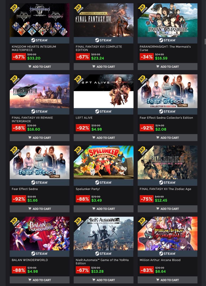 Wario64's tweet image. Square Enix sale on GMG buff.ly/rJvaGJP #ad 

login for XP discounts