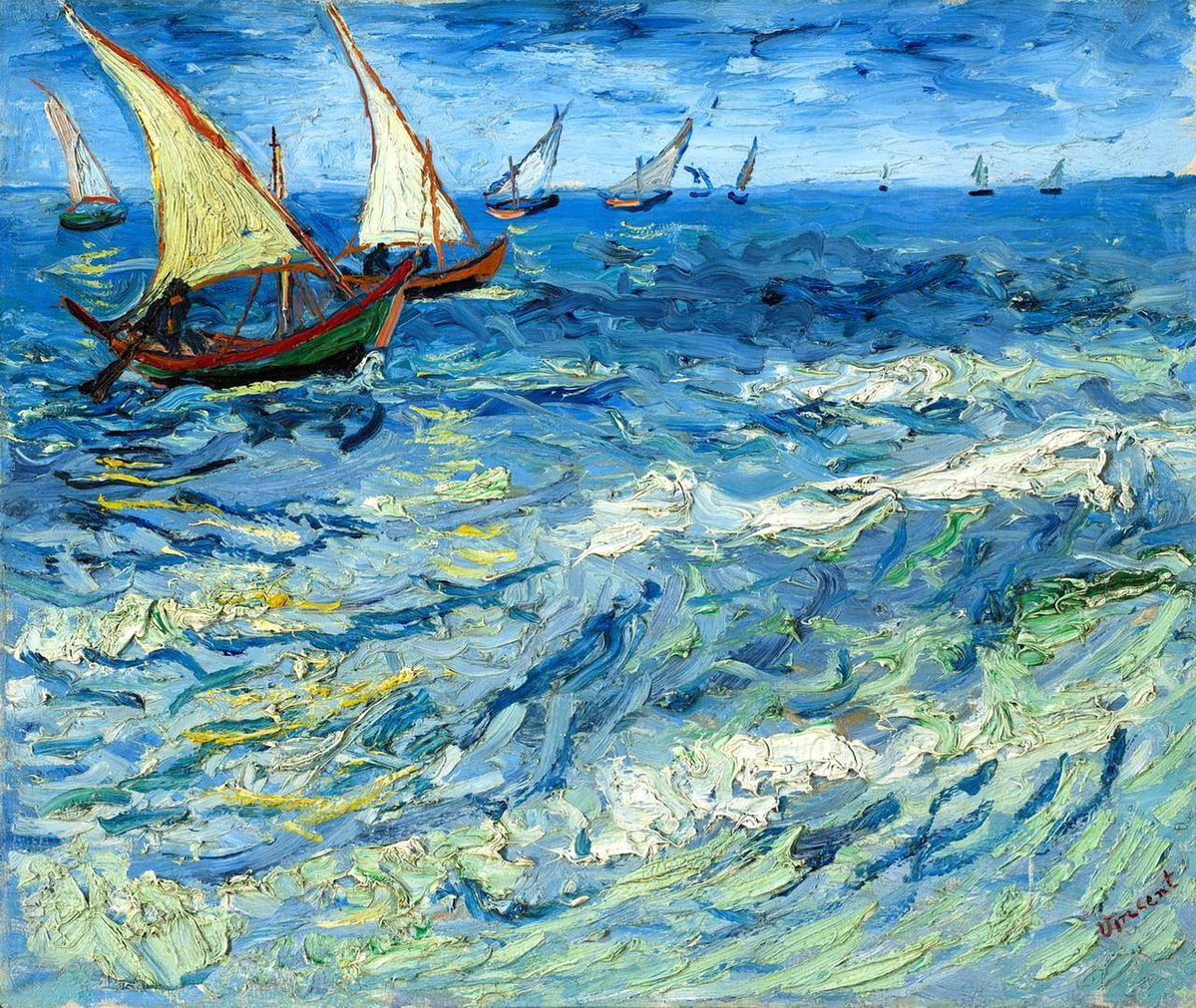 LuizSantosMusic's tweet image. Vincent van Gogh
The Sea at Saintes-Maries, 1888
#art #arts #finearts #painter