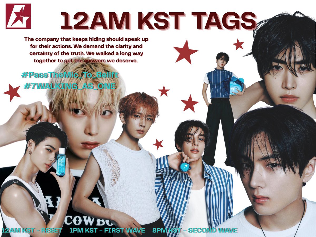 W0NDAZED's tweet photo. 12kst tag reset! drop the tags!! ☄️

The company that keeps hiding should speak up for their actions. We demand the clarity and certainty of the truth. We walked a long way together to get the answers we deserve. 

#PassTheMic_To_Belift 
#7WALKING_AS_ONE https://t.co/UhBbUnbKP9