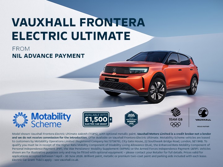 YWRVauxhall's tweet image. The new Vauxhall Frontera Electric Ultimate is here! ⚡️ 

Now available on the Motability Scheme with NIL advance payment 🙌 plus a £1,500 Electric Car Grant 🔌

Ready to go electric? Visit York Ward &amp;amp; Rowlatt today 🚗

#Vauxhall #Motability #ElectricCar
