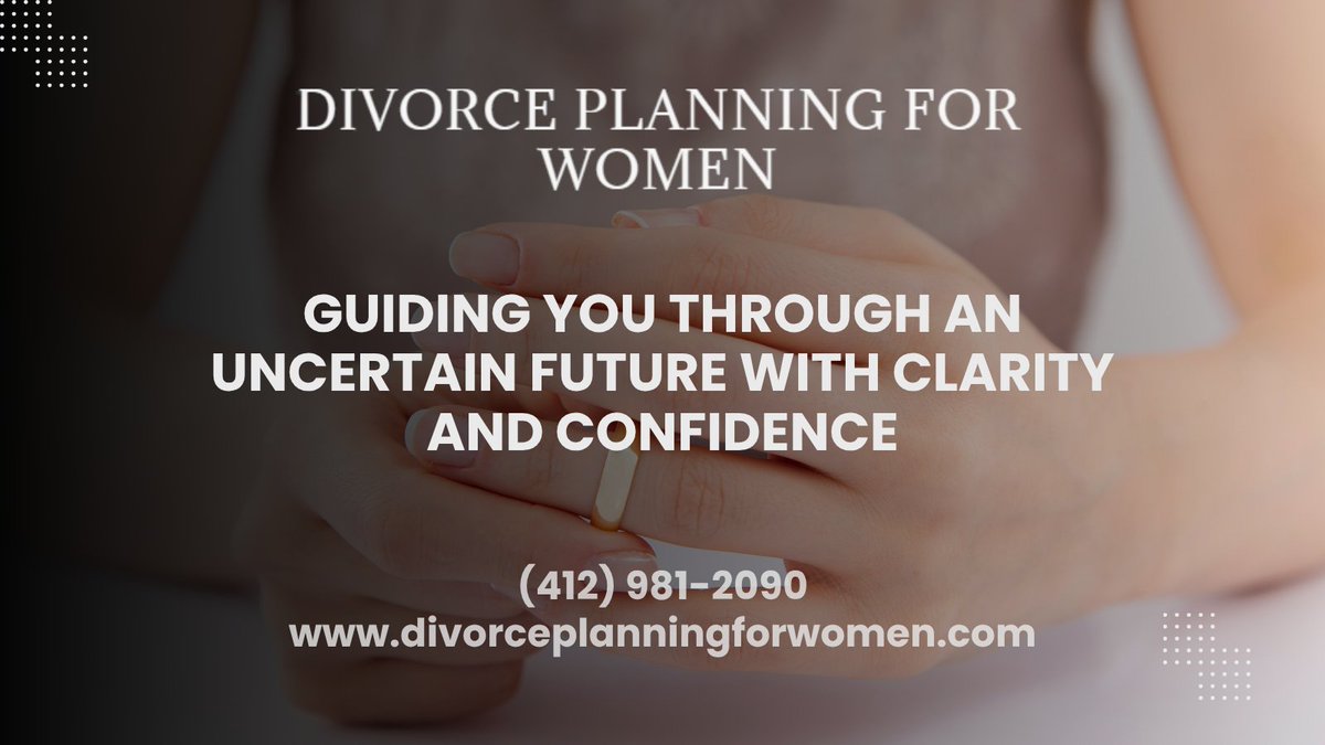 AdairDivorce's tweet photo. Divorce is emotional AND financial. Get the guidance you deserve. Pattie Adair Morgan, CDFA®, helps women navigate with confidence. For a free consultation call, (412) 981-2090. https://t.co/iu4TkYgkQB #DivorceSupport #WomenAndFinance https://t.co/PaRE3Wm7Ek