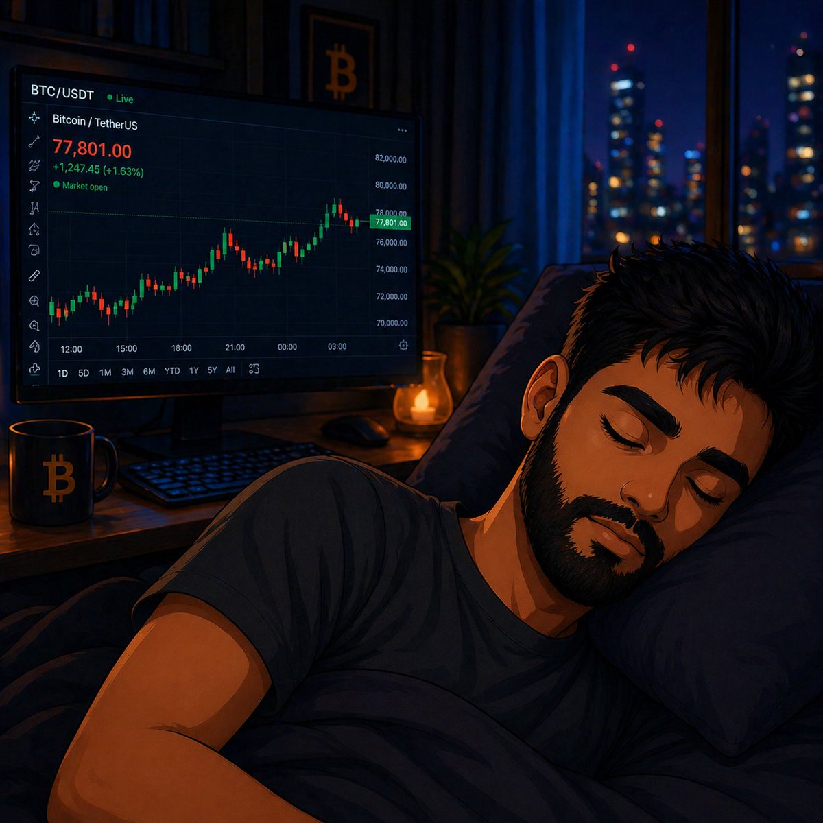Good night CT
This is night now. Every trader sleep at night but crypto never sleep.