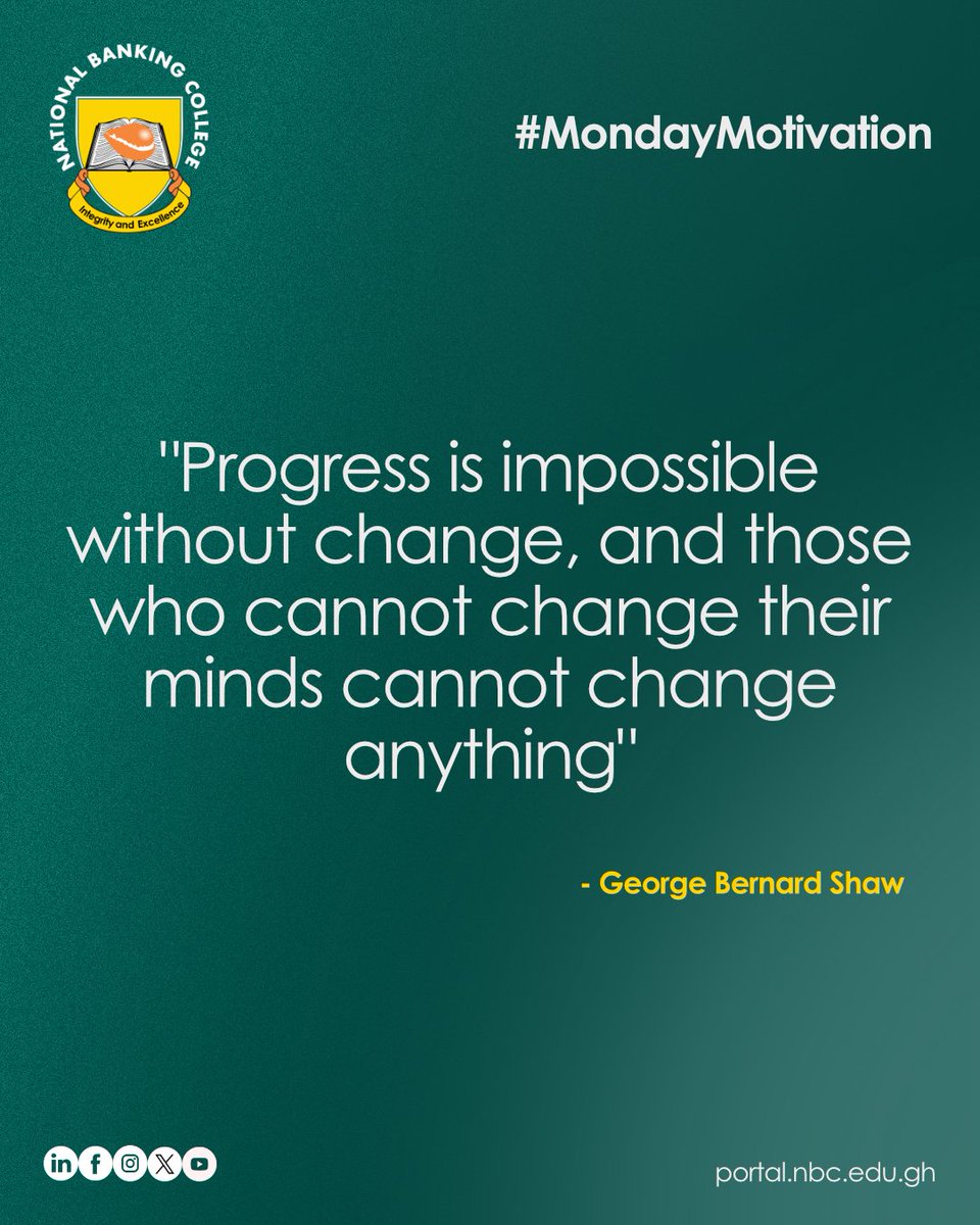 nbc_gh's tweet image. Mindset is everything. 🧠✨

You can’t reach new levels with old ways of thinking. This Week, lean into the change that drives your progress.

What’s one thing you’re doing differently this week? Let us know below! 👇

#MondayMotivation #ThinkBig #NBC #GrowthMindset