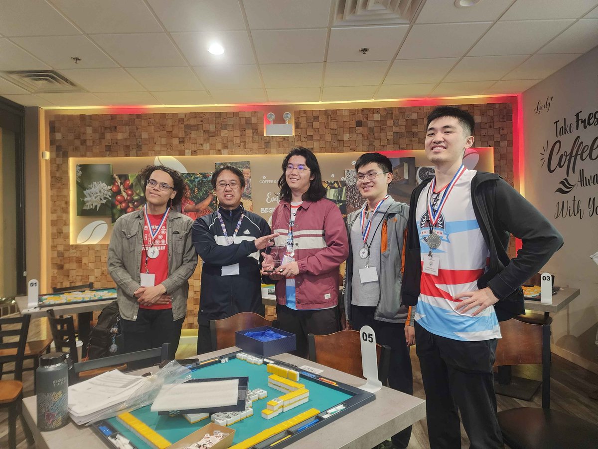 ChicagoMahjong's tweet photo. The 2026 Dessert Cafe - Spring Riichi Tournament

Thank you to all participants, and a special Congratulations to to the Top 4, particularly the winner: Carl, a.k.a. enTANGlement.

Results posted in comment. https://t.co/2Oz7WcuVov