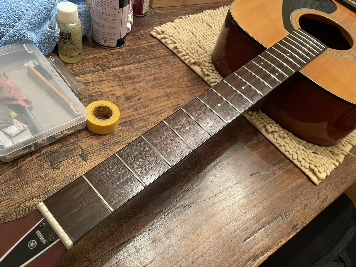 ジャンクで手に入れた復刻版赤ラベル YAMAHA FG-512SJ 台湾製🇹🇼 これ