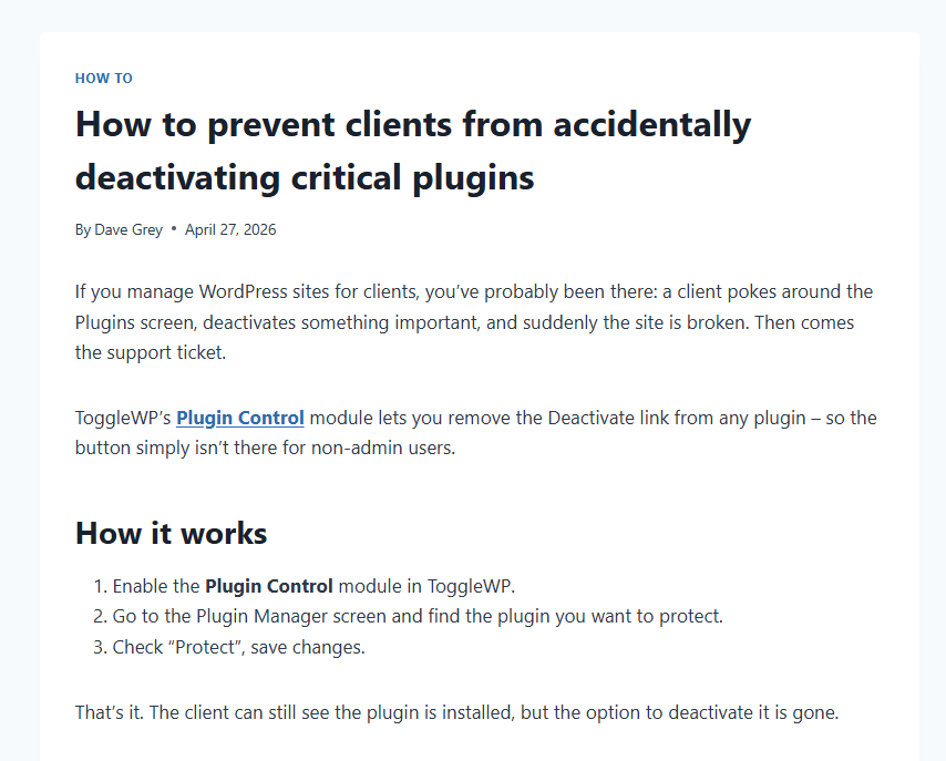 Dave @ ToggleWP - The modular toolkit for agencies tweet media