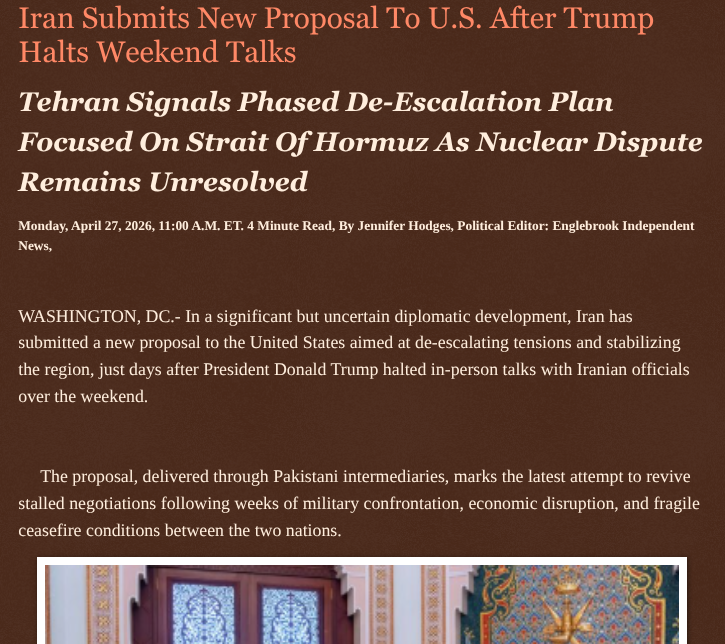 ArtFletcher9's tweet photo. Iran Submits New Proposal To U.S. After Trump Halts Weekend Talks https://t.co/C40nkP5Ziy via @Englebrooknews #WashingtonDC #US_Iran #IranWar‌ #Iran #submits #proposal #PresidentTrump @wireless_step @HRG_Media @LodiNJNews @fordmb1 @SarahGeving1 @Shannon96574094 @DanCook26214426 @Daytobehappy @janninereid1 @gator4kb18 @TrumpWasRite2 @KathyKbrose @RobGerundo @JimBobW49