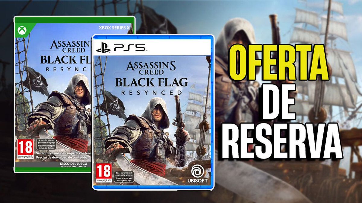 Areajugones's tweet image. Assassin’s Creed Black Flag Resynced ya se puede reservar más barato en Xtralife (¡oferta sorpresa!) 

areajugones.sport.es/videojuegos/as… 

#PC #PS5 #XboxSeriesXS