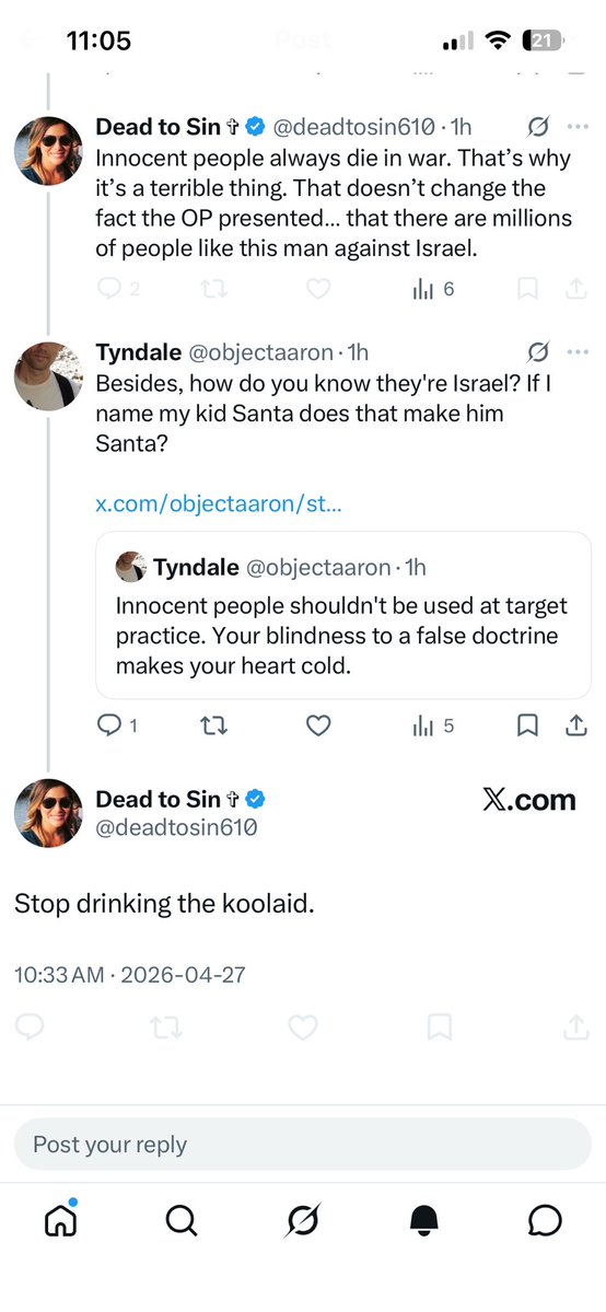 Believing that Christians are the true Israel through Christ is “drinking the kool aid” to an evangelical Zionist.

Galatians 3:29   And if ye be Christ's, then are ye Abraham's seed, and heirs according to the promise.

<a href="/deadtosin610/">Dead to Sin ✞</a>