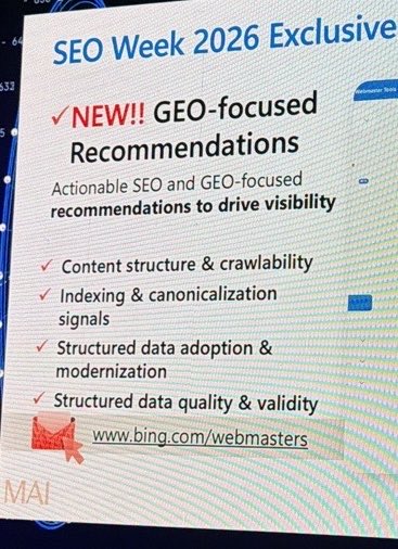 mjcachon's tweet image. Lo nuevo que traerá Bing webmaster tools va de #SEO y #GEO

- recomendaciones GEO para tu proyecto
- tasa de citación 
- Topics de las queries de IA
- Intent de las queries de IA

Google, ¿tu turno?

#seoweek