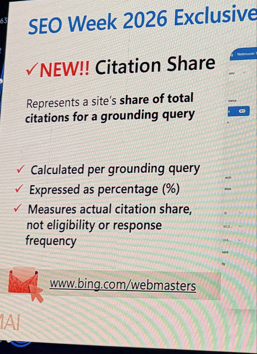mjcachon's tweet image. Lo nuevo que traerá Bing webmaster tools va de #SEO y #GEO

- recomendaciones GEO para tu proyecto
- tasa de citación 
- Topics de las queries de IA
- Intent de las queries de IA

Google, ¿tu turno?

#seoweek