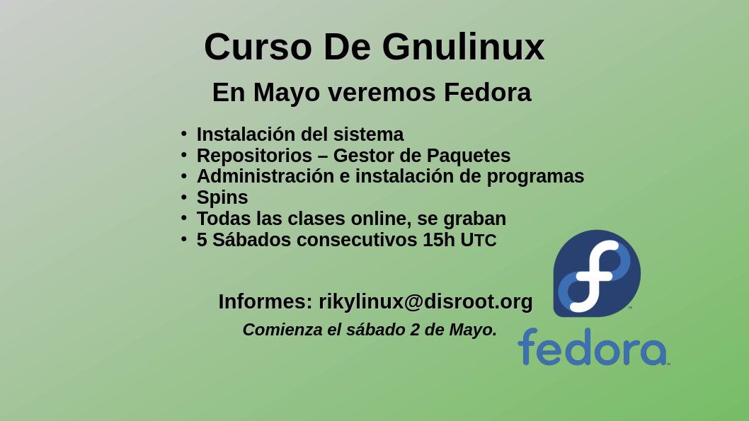 Gnuxero_ar's tweet image. #Gnu #Linux #Fedora 
📌No te quedes afuera!
Curso pago, la cuota la fijas Vos🫵🏼
Vemos varios sabores.
Ideal para novatos.
Inscripción e informes por email.📧
Se agradece la difusión📣