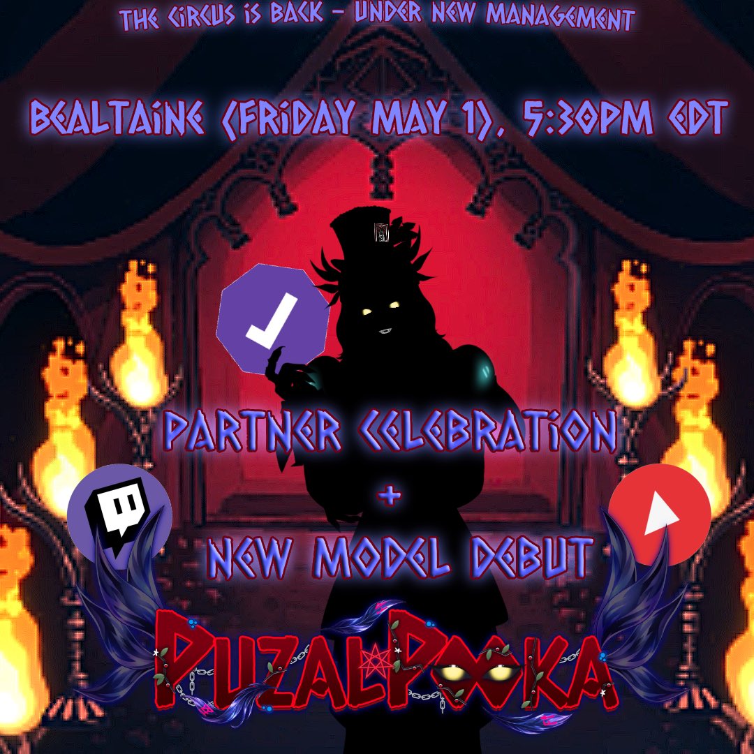 Puzal Pooka 🐦‍⬛🎪 | Fair Folk Corvid Vtuber tweet media