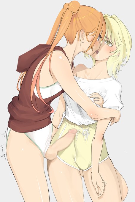 練習ラクガキ。 腰コキ?太ももコキ的なw デッサンの練習のためにも、 雑でもザクザクと描こっ! #ふたなり #futanari