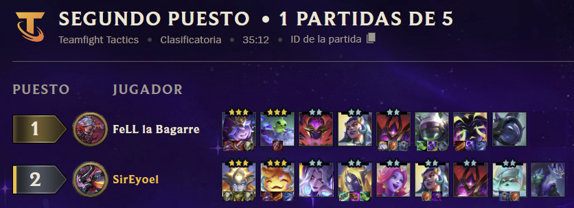 Not bad at all para ser la primera partida