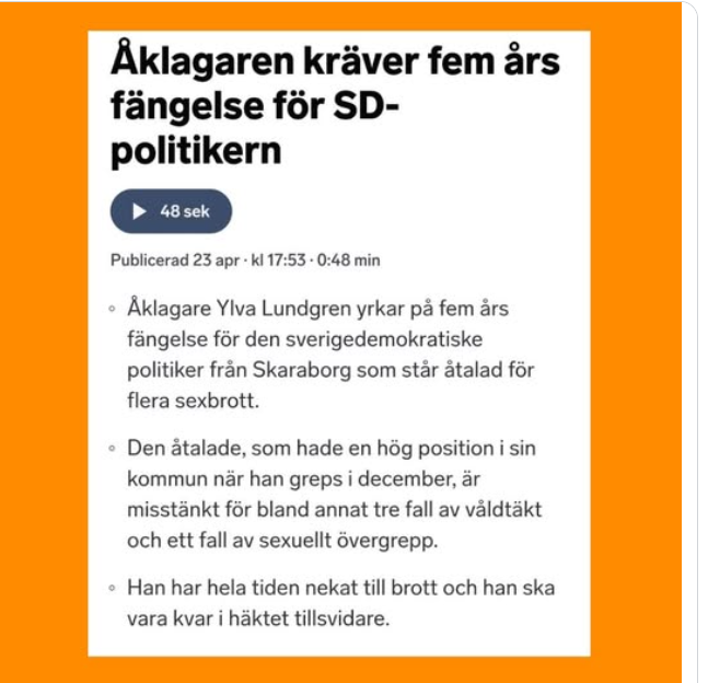 SD och SD-väljare bör sopa framför egen dörr istället för att smutskasta invandrare.