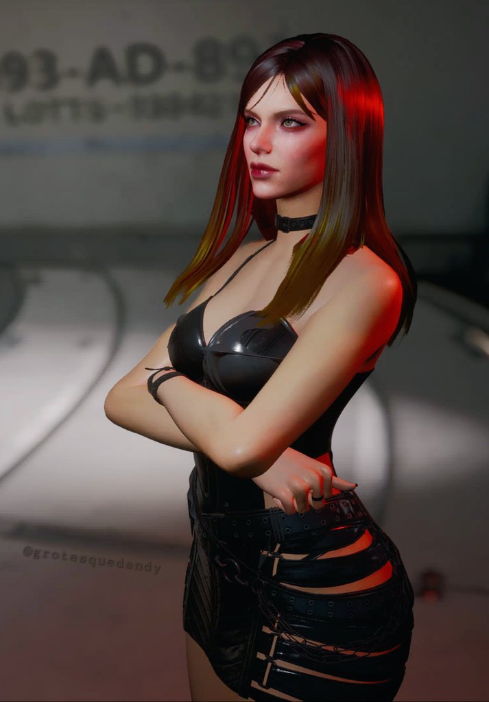 grotesquedandy's tweet image. Sharen ~ You really think this was a good idea? #TheFirstDescendant #TFD #VirtualPhotography