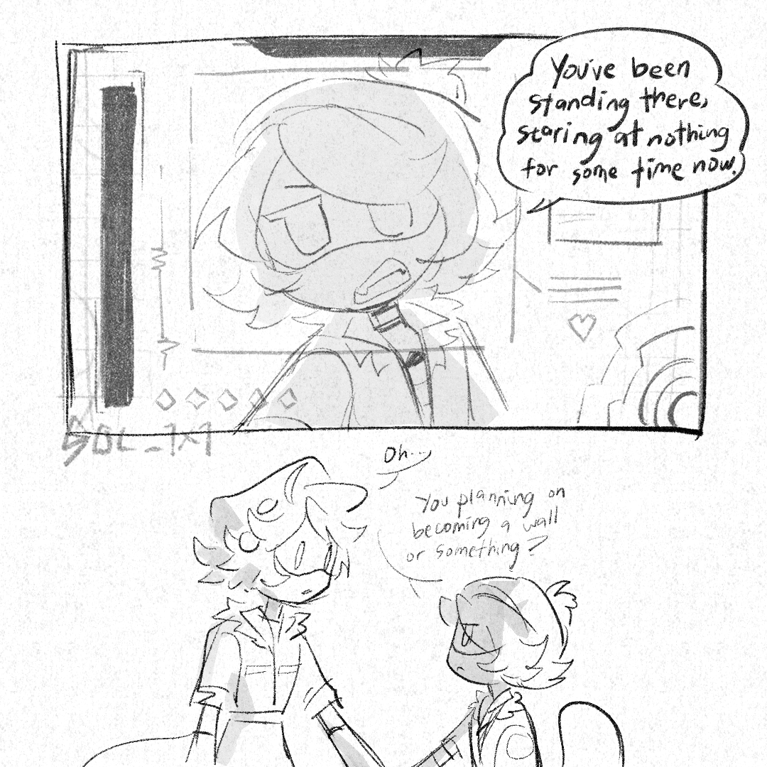 (1/2) short sketch comic
#murderdrones #nuzi